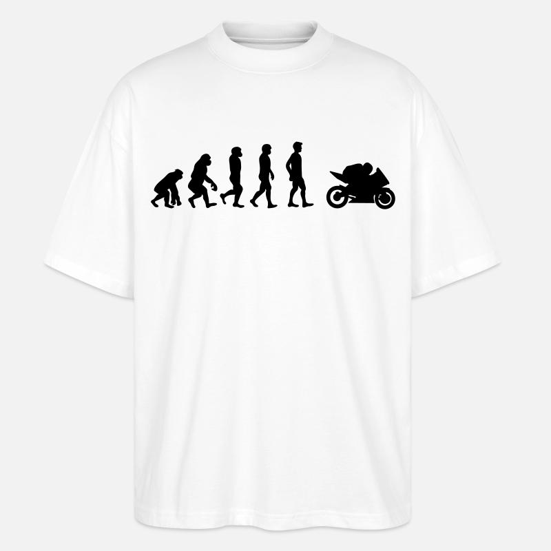 Motorrad Evolution - Stanley/Stella Oversized Unisex Bio T-Shirt Blaster 2.0 - Weiß