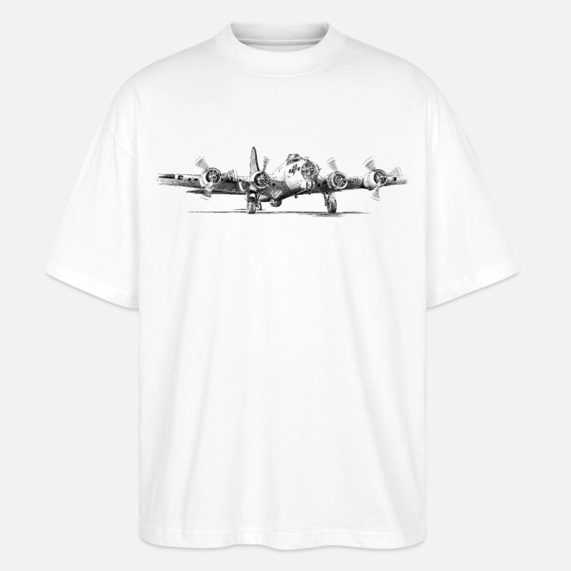 B-17 - Stanley/Stella Oversized Unisex Bio T-Shirt Blaster 2.0 - Weiß