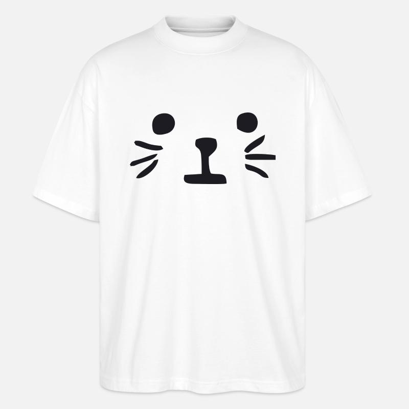 Katze - Stanley/Stella Oversized Unisex Bio T-Shirt Blaster 2.0 - Weiß