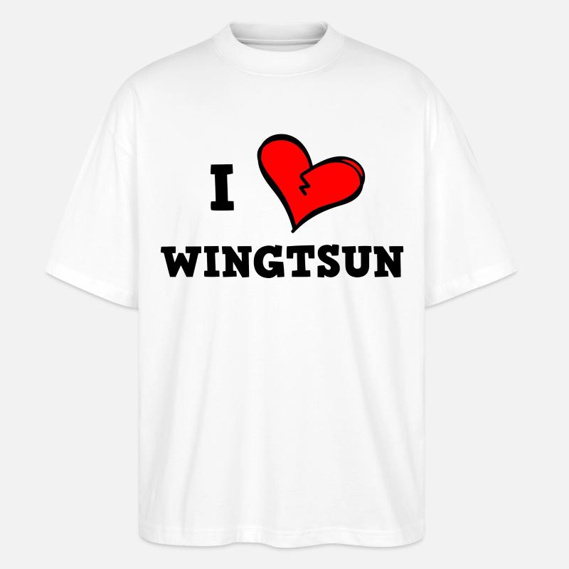 Ich liebe Wingtsun - Stanley/Stella Oversized Unisex Bio T-Shirt Blaster 2.0 - Weiß