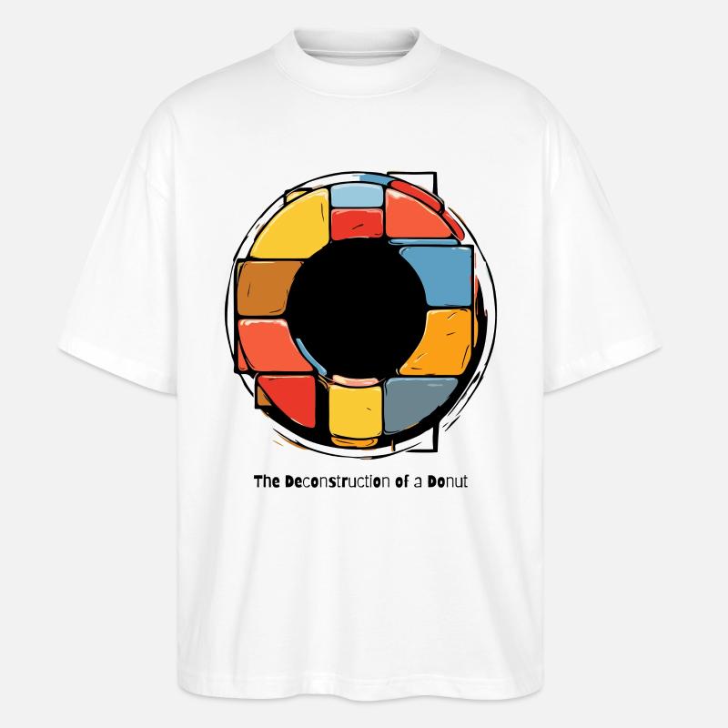 Die Dekonstruktion eines Donuts - Stanley/Stella Oversized Unisex Bio T-Shirt Blaster 2.0 - Weiß