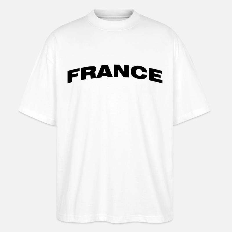 Frankreich - Stanley/Stella Oversized Unisex Bio T-Shirt Blaster 2.0 - Weiß