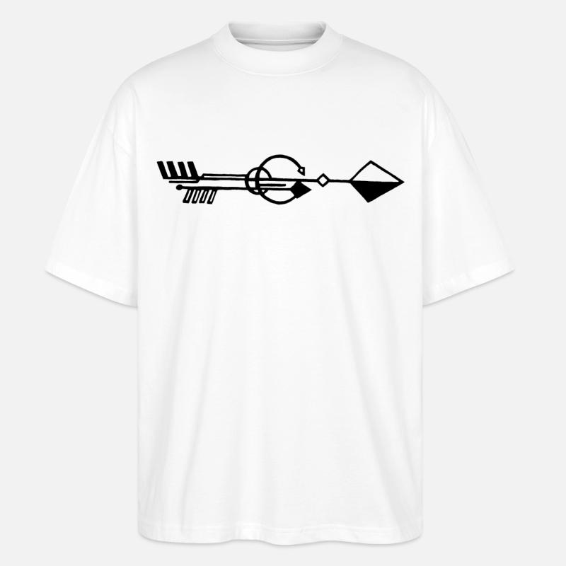 Flèche noire étrange - T-shirt bio Blaster 2.0 coupe oversize Stanley/Stella Unisexe - blanc