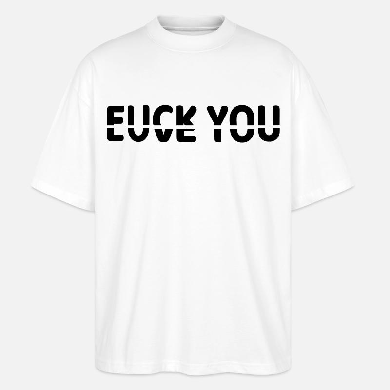 Ob ich dich liebe oder nicht # - Stanley/Stella Oversized Unisex Bio T-Shirt Blaster 2.0 - Weiß