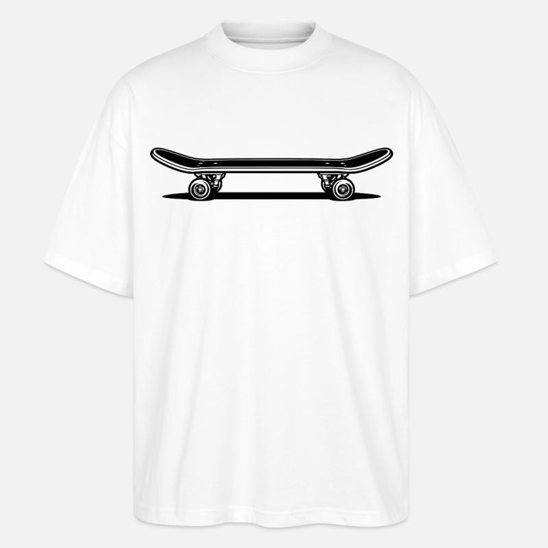 Skateboard | Skater | Skateboarder Geschenk - Stanley/Stella Oversized Unisex Bio T-Shirt Blaster 2.0 - Weiß