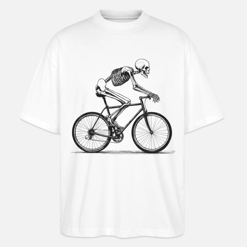 Undead biker - Stanley/Stella Oversized Unisex Bio T-Shirt Blaster 2.0 - Weiß