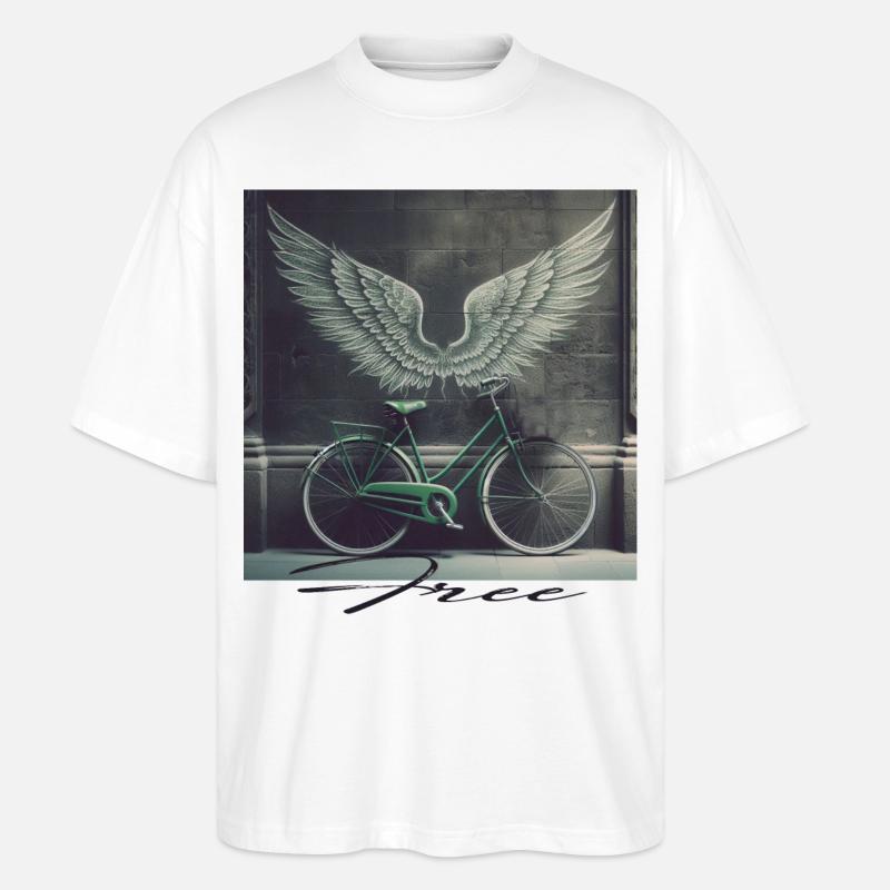 Fahrrad - Stanley/Stella Oversized Unisex Bio T-Shirt Blaster 2.0 - Weiß
