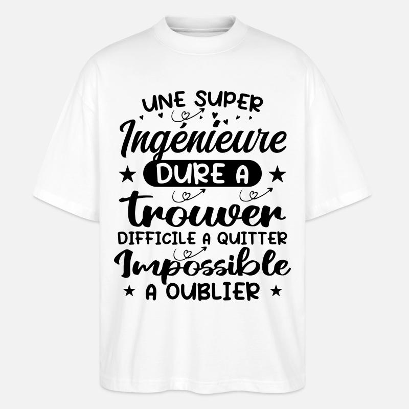 A Super Engineer - Engineer Gift - Stanley/Stella Oversized Unisex Organic T-shirt Blaster 2.0 - white