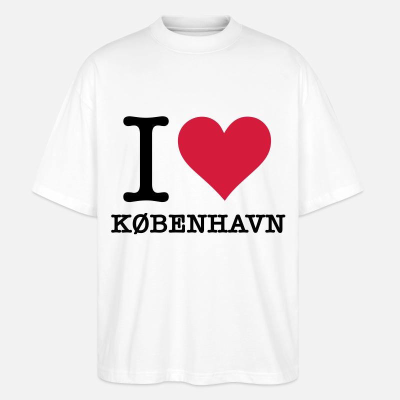 I love Copenhague - T-shirt bio Blaster 2.0 coupe oversize Stanley/Stella Unisexe - blanc