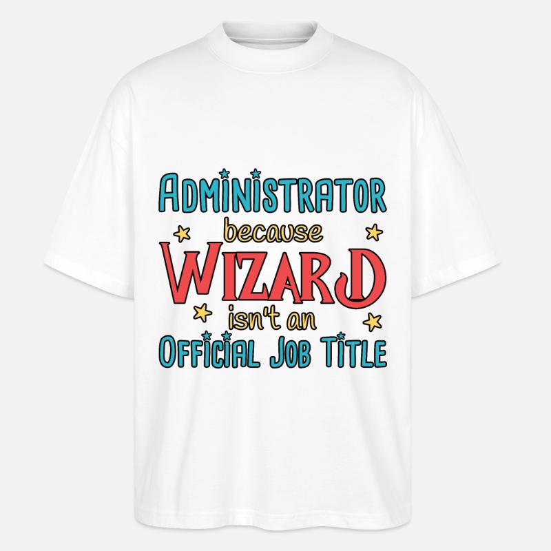 Assistant d’administration Administrateur - T-shirt bio Blaster 2.0 coupe oversize Stanley/Stella Unisexe - blanc