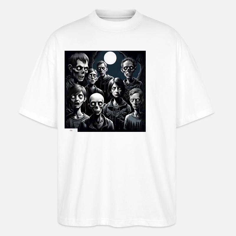 Monster Menschen Porträt - Stanley/Stella Oversized Unisex Bio T-Shirt Blaster 2.0 - Weiß