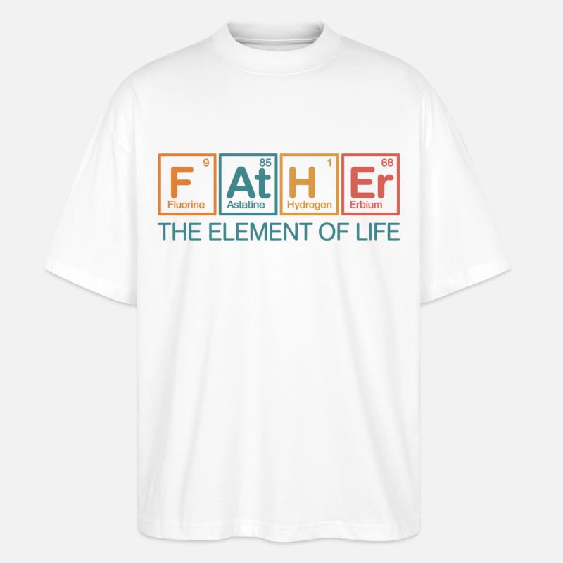 Vater – Das Element des Lebens - Stanley/Stella Oversized Unisex Bio T-Shirt Blaster 2.0 - Weiß