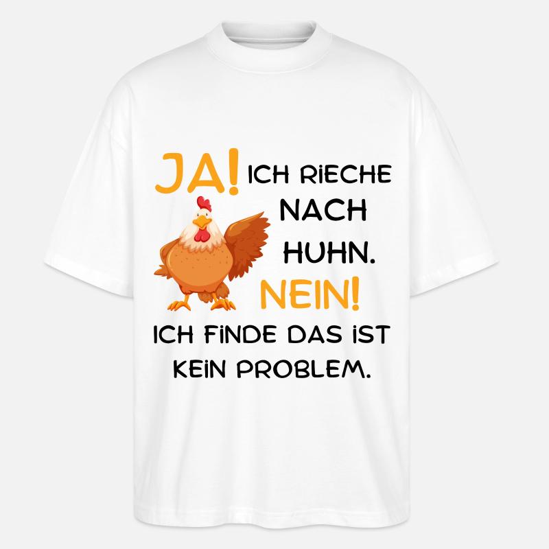 Huhn Geruch - Stanley/Stella Oversized Unisex Bio T-Shirt Blaster 2.0 - Weiß