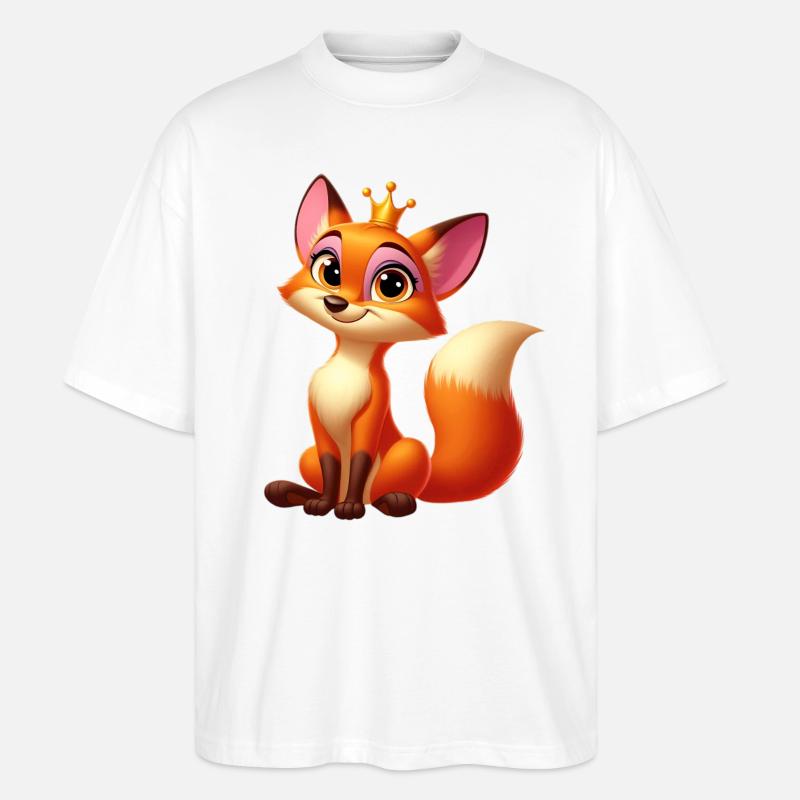 Ræv dronning - Stanley/Stella Oversize Unisex Øko T-shirt Blaster 2.0 - hvid