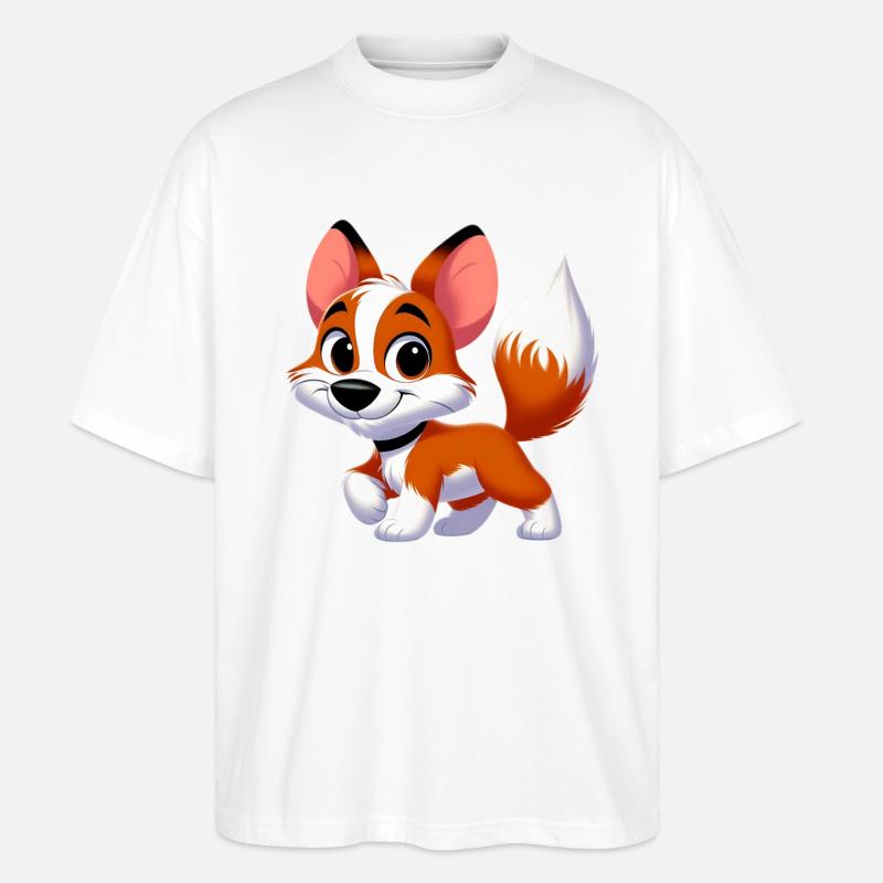 Fox Terrier 2 - Stanley/Stella Oversized Unisex Organic T-shirt Blaster 2.0 - white