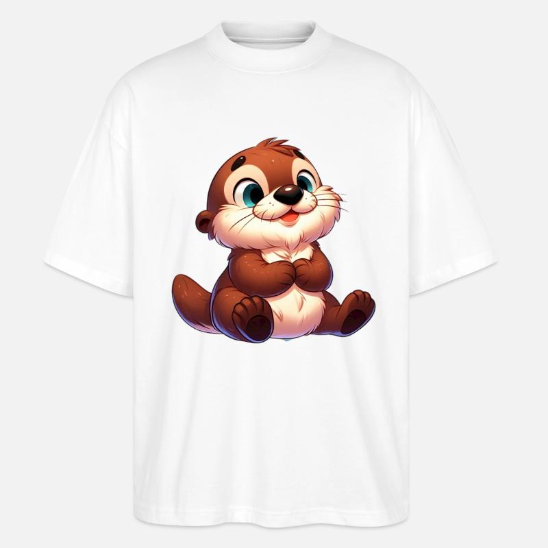Fischotter 15 - Stanley/Stella Oversized Unisex Bio T-Shirt Blaster 2.0 - Weiß
