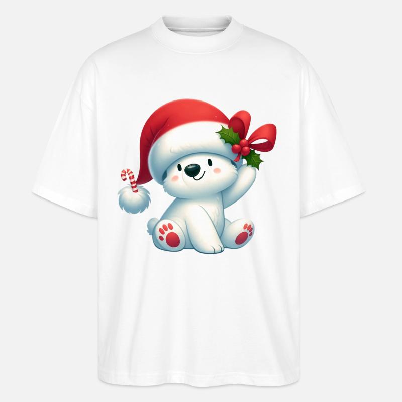 Eisbär 1 - Stanley/Stella Oversized Unisex Bio T-Shirt Blaster 2.0 - Weiß