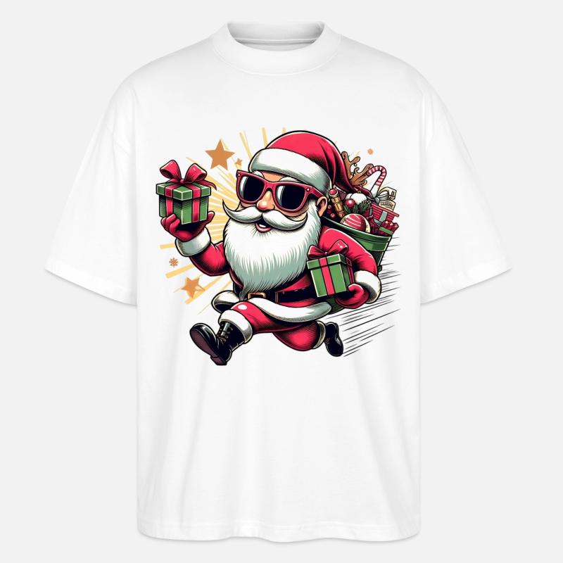 Santa Fun 10 - Stanley/Stella Oversized Unisex Bio T-Shirt Blaster 2.0 - Weiß