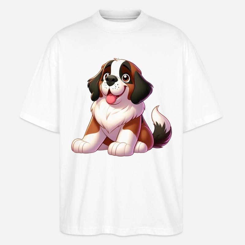 Sankt Bernhard 6 - Stanley/Stella Oversized Unisex Bio T-Shirt Blaster 2.0 - Weiß