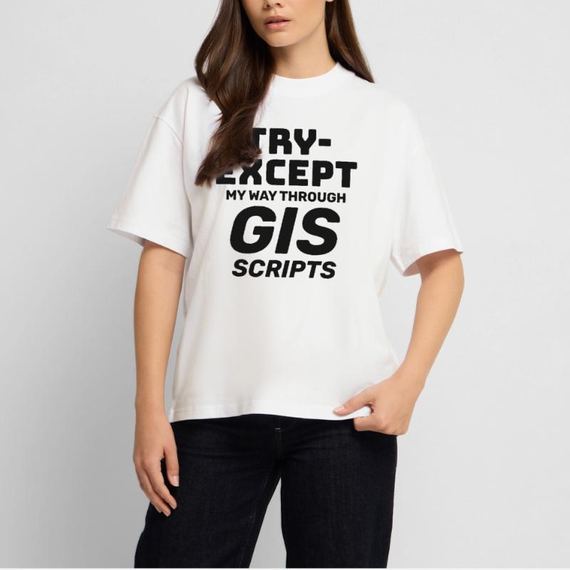 GIS Scripts Programming Try Except Debugging Stanley/Stella Oversized Unisex Organic T-shirt Blaster 2.0