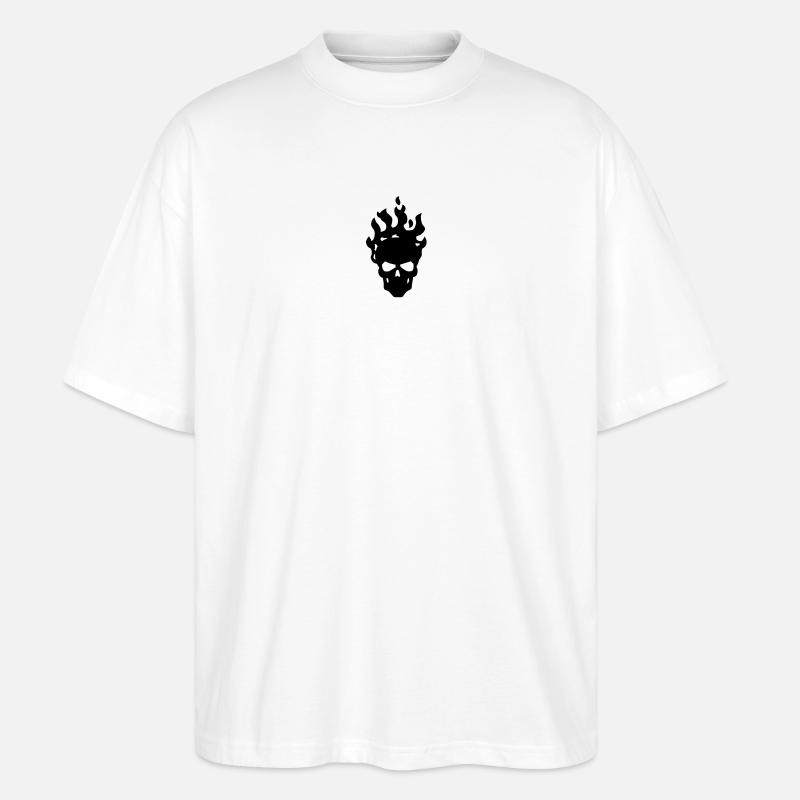 Schädel - Stanley/Stella Oversized Unisex Bio T-Shirt Blaster 2.0 - Weiß