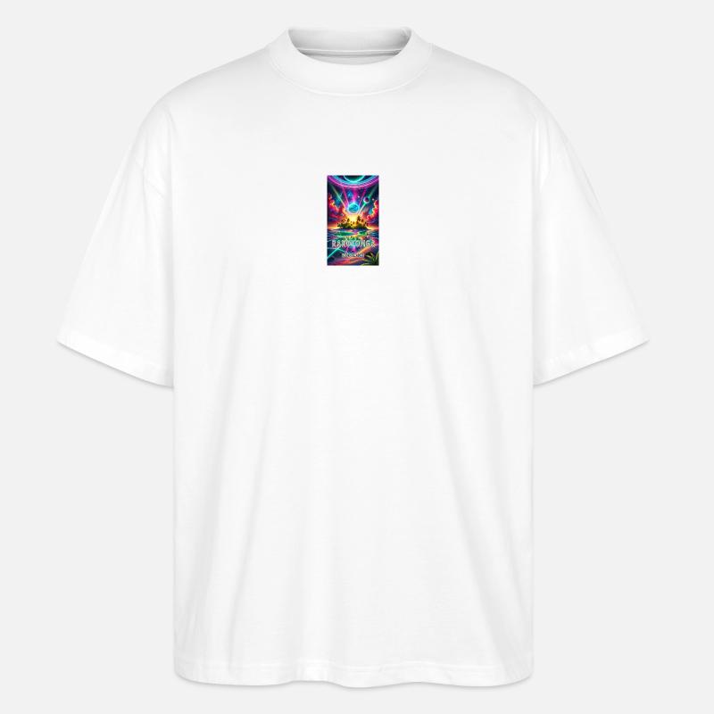Parotonga Cook Islands Reise - Stanley/Stella Oversized Unisex Bio T-Shirt Blaster 2.0 - Weiß