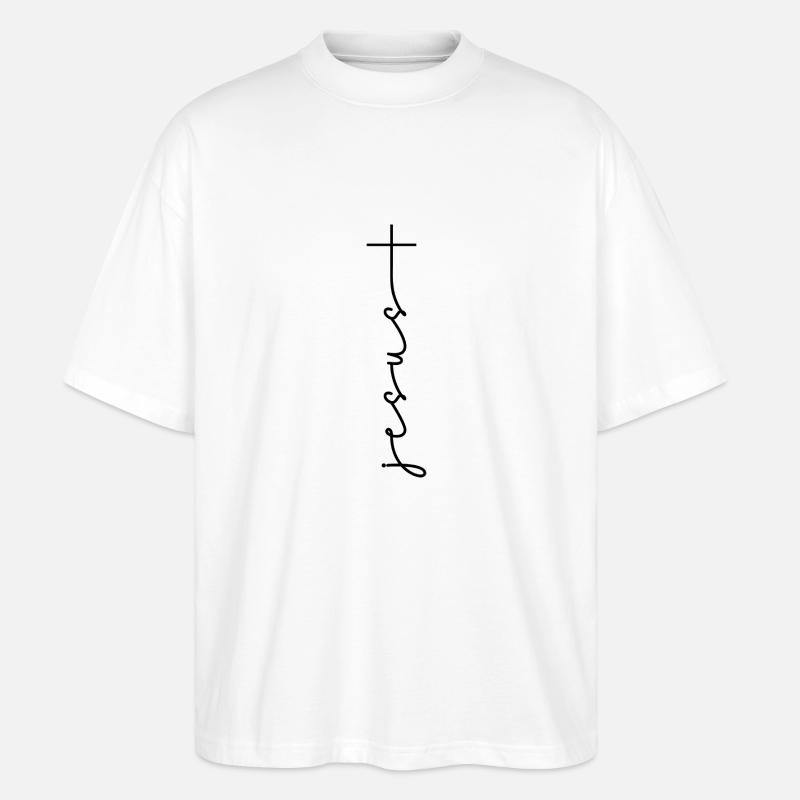 Jesus - Stanley/Stella Oversized Unisex Bio T-Shirt Blaster 2.0 - Weiß