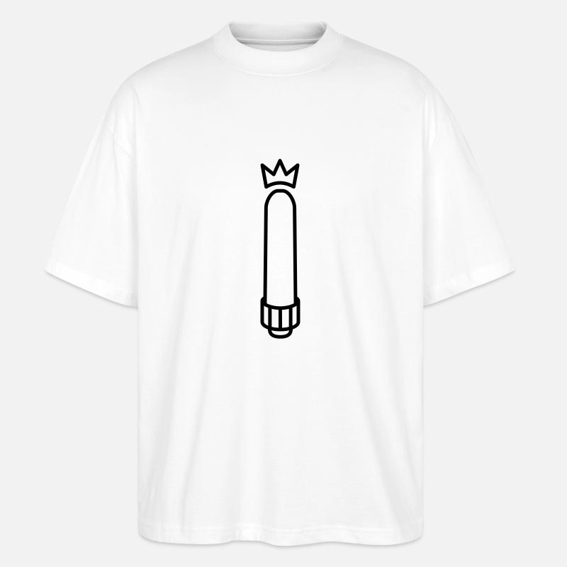 Gode avec Couronne - T-shirt bio Blaster 2.0 coupe oversize Stanley/Stella Unisexe - blanc