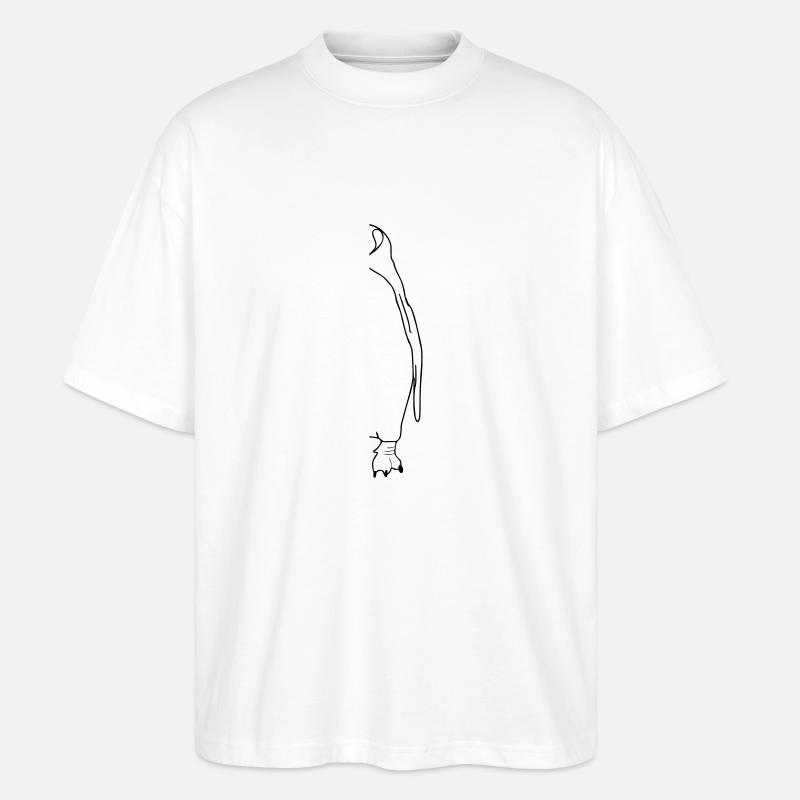Pinguin Halb 2 - Stanley/Stella Oversized Unisex Bio T-Shirt Blaster 2.0 - Weiß