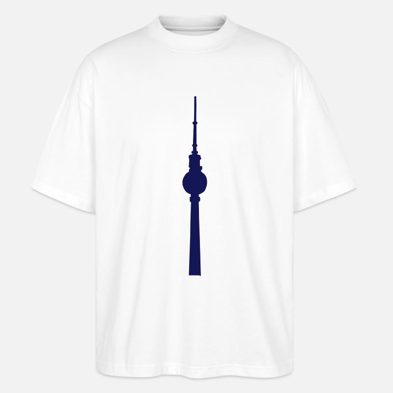 Fernsehturm de Berlin 2 - T-shirt bio Blaster 2.0 coupe oversize Stanley/Stella Unisexe - blanc
