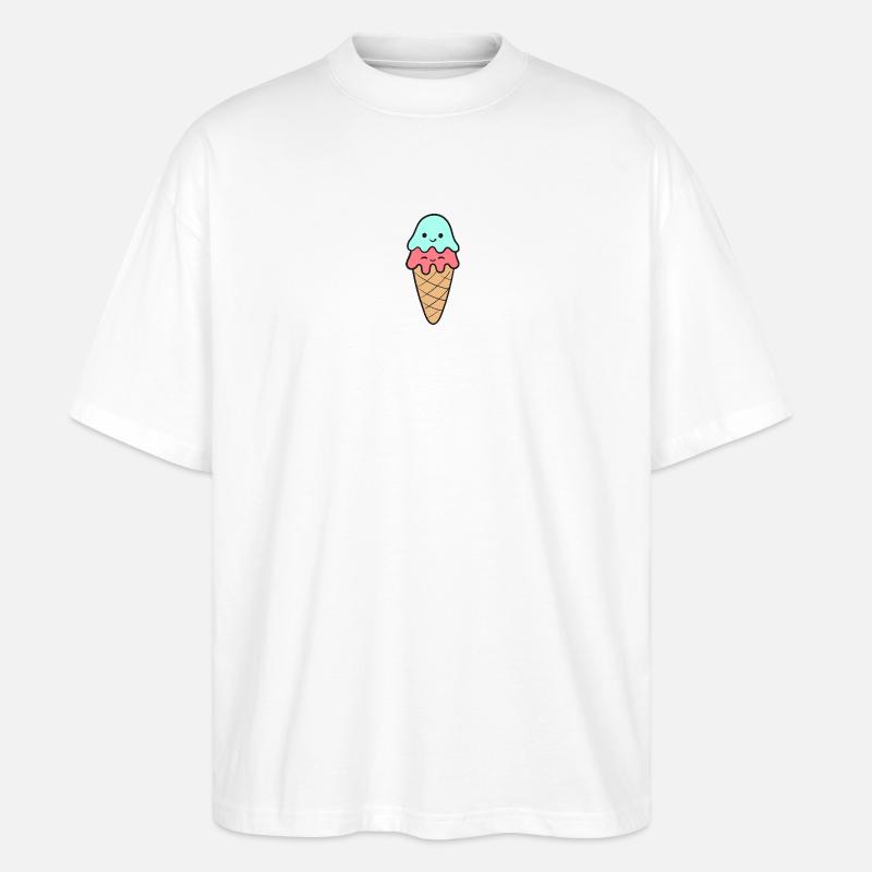 Eis Eiscreme - Stanley/Stella Oversized Unisex Bio T-Shirt Blaster 2.0 - Weiß