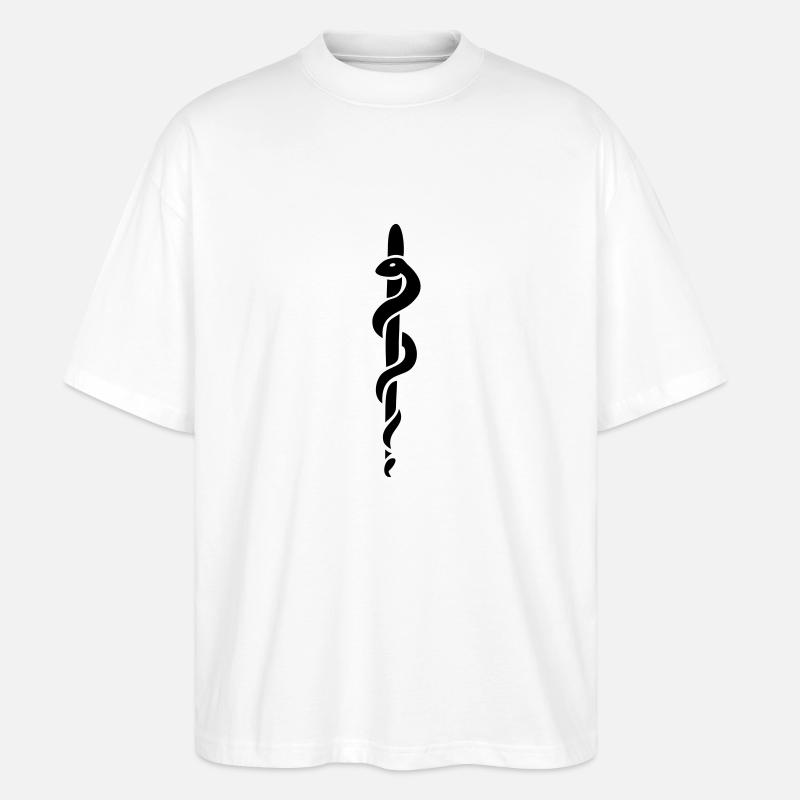 schlange - Stanley/Stella Oversized Unisex Bio T-Shirt Blaster 2.0 - Weiß