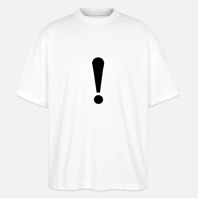 Point d'exclamation - T-shirt bio Blaster 2.0 coupe oversize Stanley/Stella Unisexe - blanc
