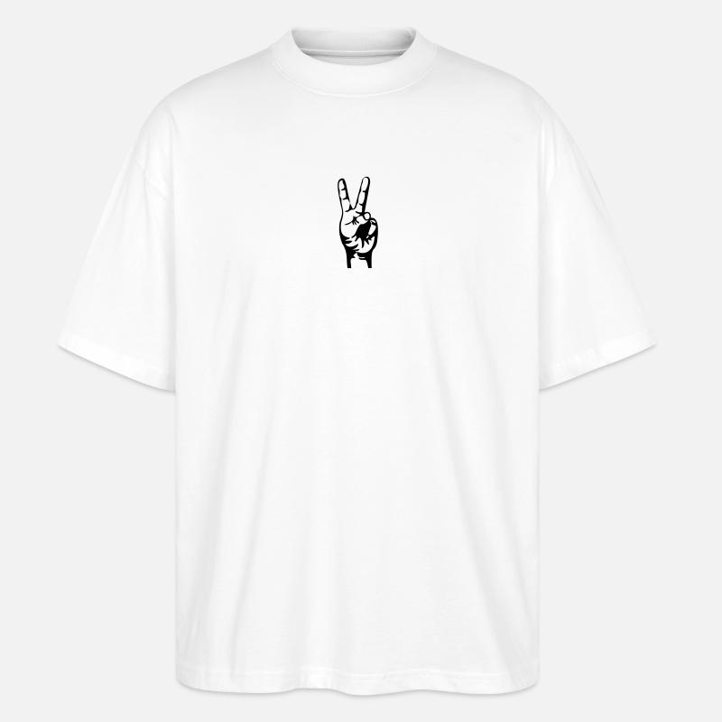 biker wave - Stanley/Stella Oversized Unisex Bio T-Shirt Blaster 2.0 - Weiß
