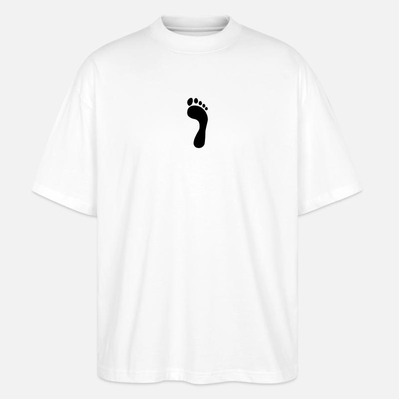 Fußabdruck - Stanley/Stella Oversized Unisex Bio T-Shirt Blaster 2.0 - Weiß