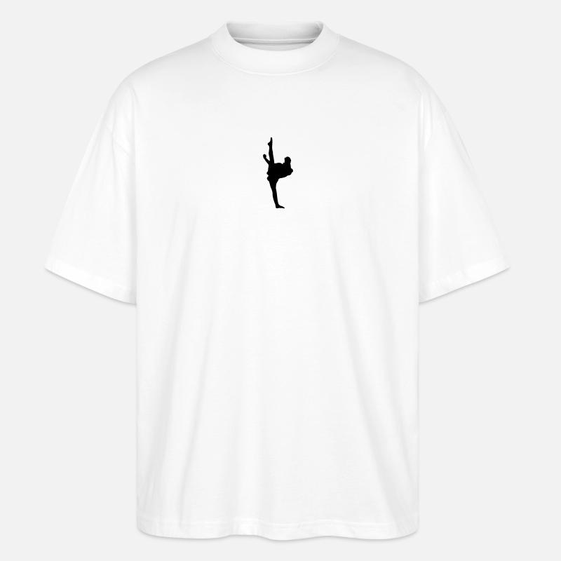 Karate oder Taekwondo High Kick - Stanley/Stella Oversized Unisex Bio T-Shirt Blaster 2.0 - Weiß