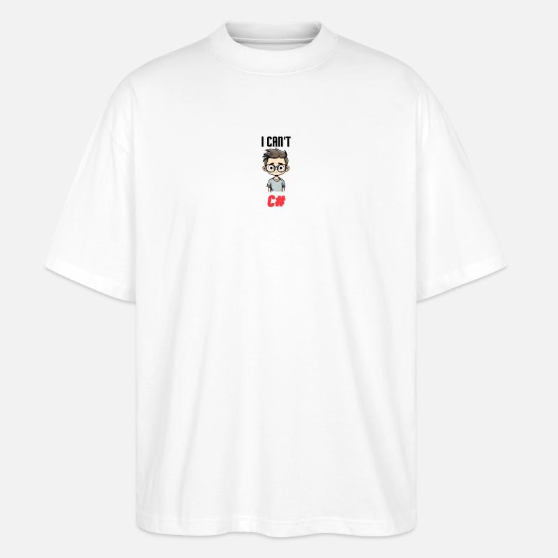 I can't C# - Stanley/Stella Oversized Unisex Bio T-Shirt Blaster 2.0 - Weiß