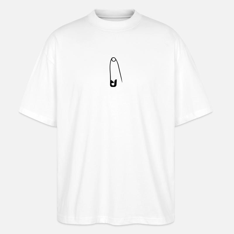 Sicherheitsnadel - Stanley/Stella Oversized Unisex Bio T-Shirt Blaster 2.0 - Weiß