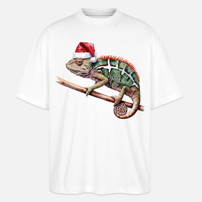 Weihnachts Chamäeon - Stanley/Stella Oversized Unisex Bio T-Shirt Blaster 2.0 - Weiß