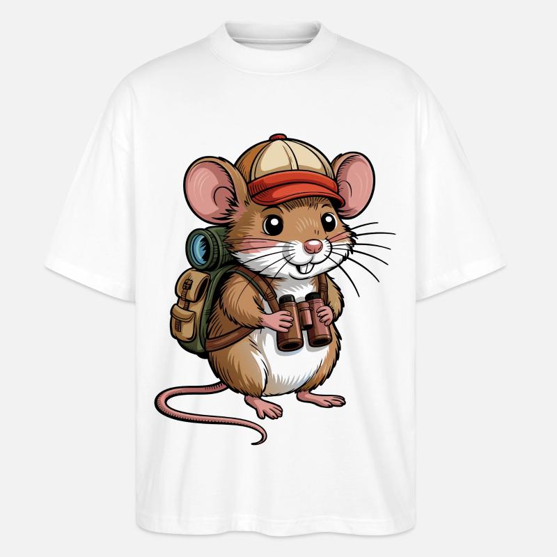 Aventure Wandermouse - T-shirt bio Blaster 2.0 coupe oversize Stanley/Stella Unisexe - blanc