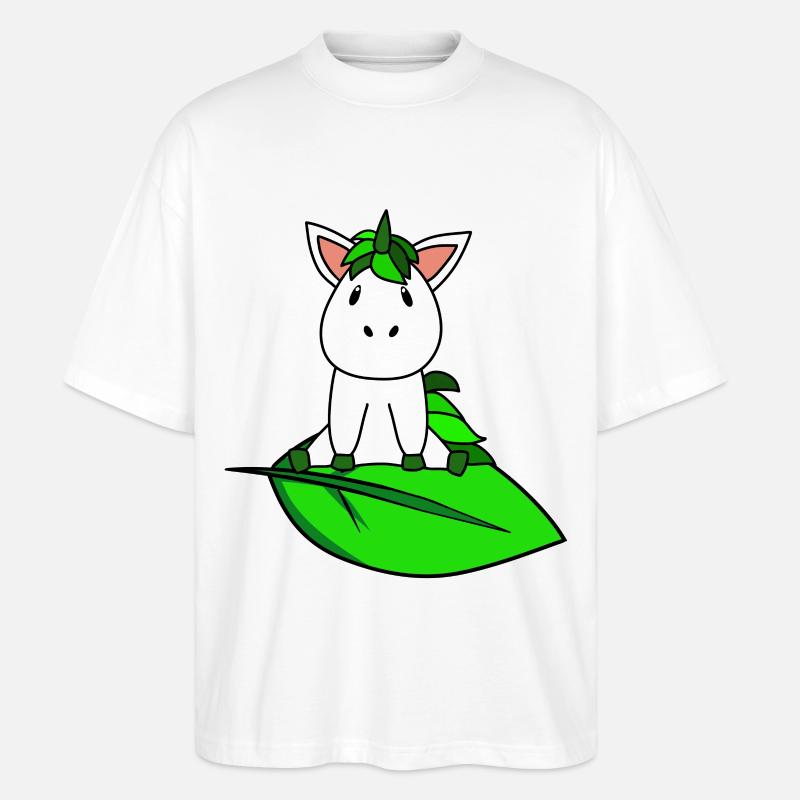 Bio Öko Einhorn - Stanley/Stella Oversized Unisex Bio T-Shirt Blaster 2.0 - Weiß