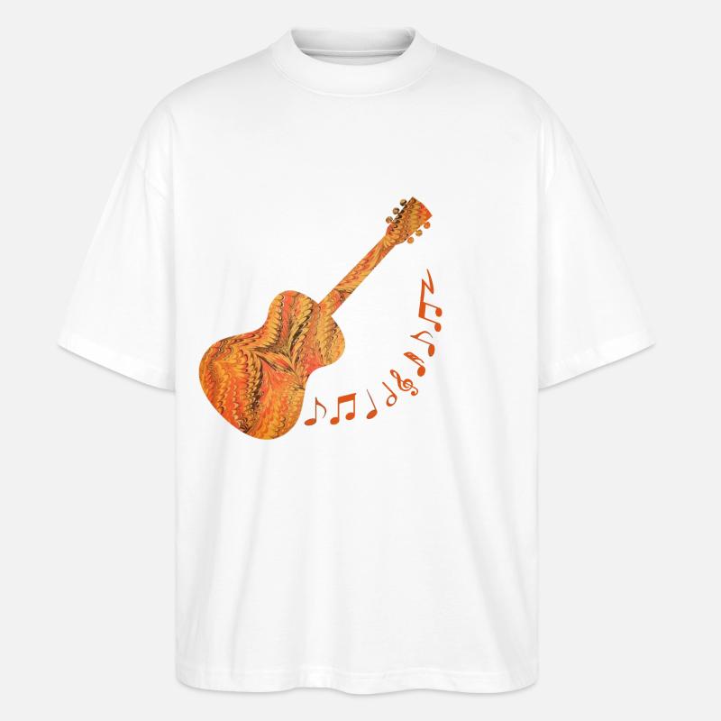 gitarre e 109 - Stanley/Stella Oversized Unisex Bio T-Shirt Blaster 2.0 - Weiß