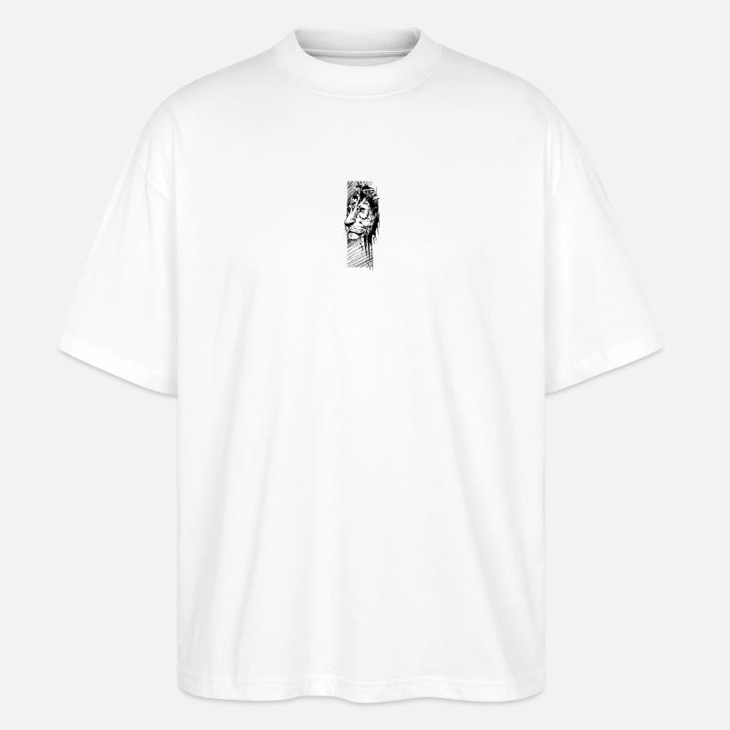 Löwe - Stanley/Stella Oversized Unisex Bio T-Shirt Blaster 2.0 - Weiß