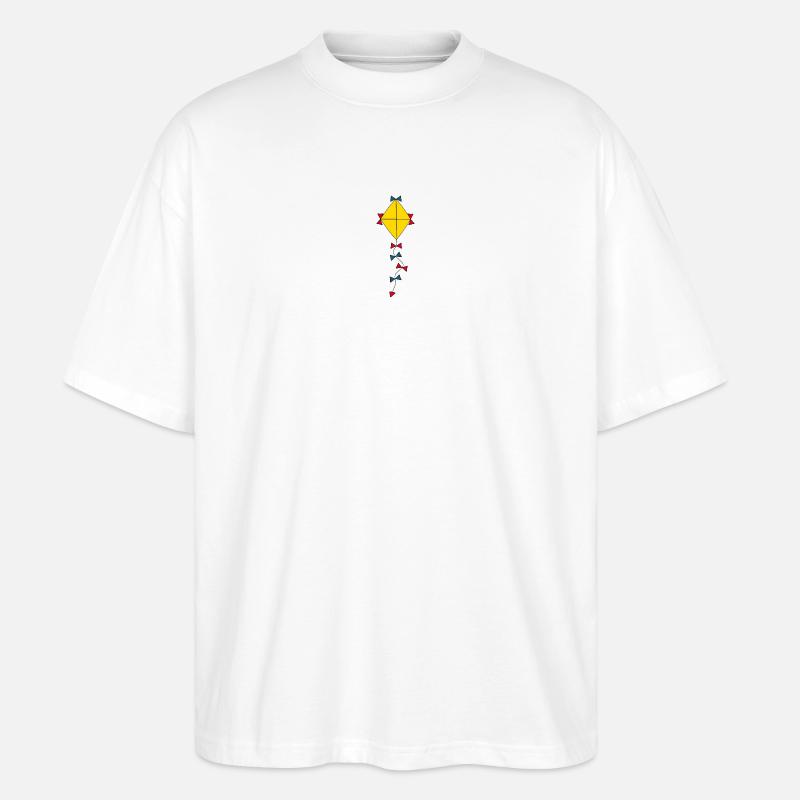 Drachen bunt Herbst - Stanley/Stella Oversized Unisex Bio T-Shirt Blaster 2.0 - Weiß