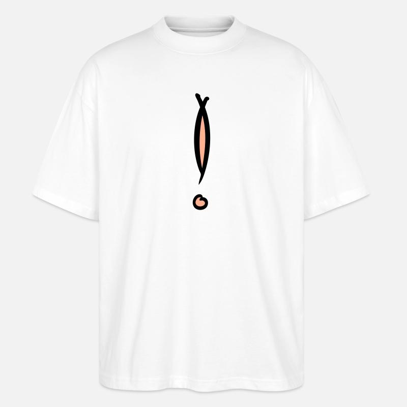 Dekoratives Ausrufezeichen. Handgezeichnet. - Stanley/Stella Oversized Unisex Bio T-Shirt Blaster 2.0 - Weiß