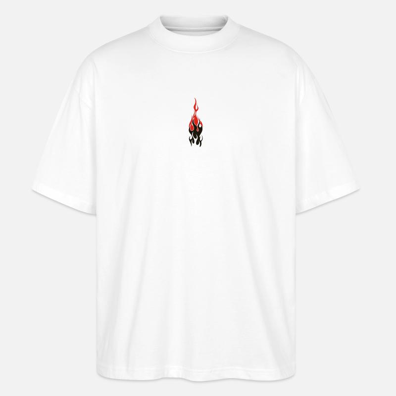 flammen - Stanley/Stella Oversized Unisex Bio T-Shirt Blaster 2.0 - Weiß