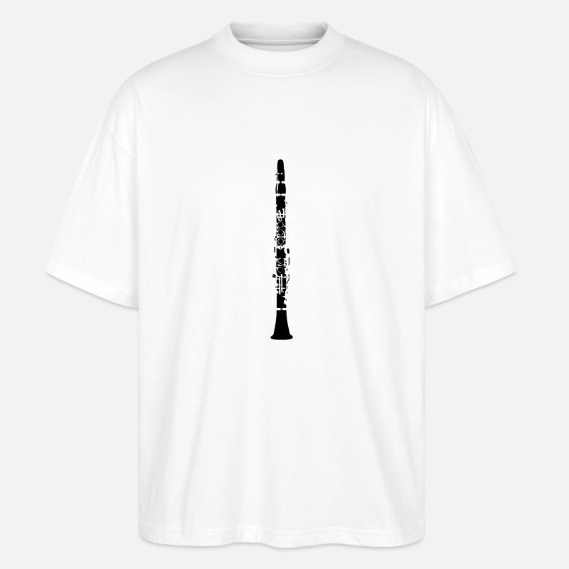 Klarinette - Stanley/Stella Oversized Unisex Bio T-Shirt Blaster 2.0 - Weiß