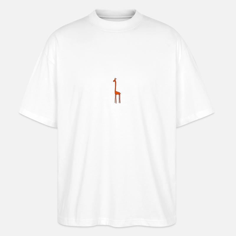 Orange Giraffe - Stanley/Stella Oversized Unisex Bio T-Shirt Blaster 2.0 - Weiß