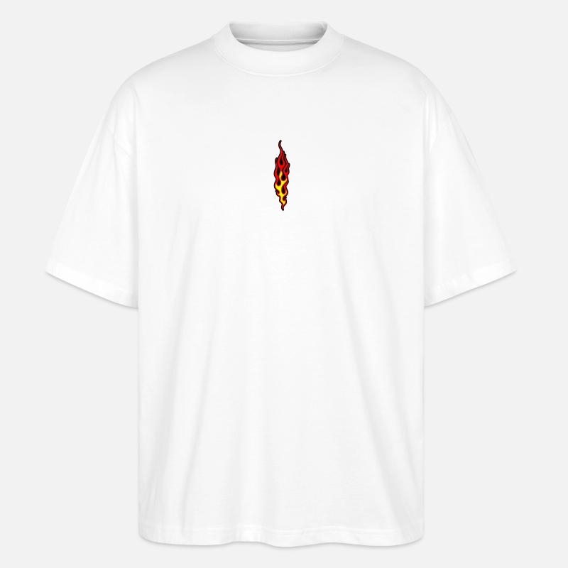 flammen - Stanley/Stella Oversized Unisex Bio T-Shirt Blaster 2.0 - Weiß