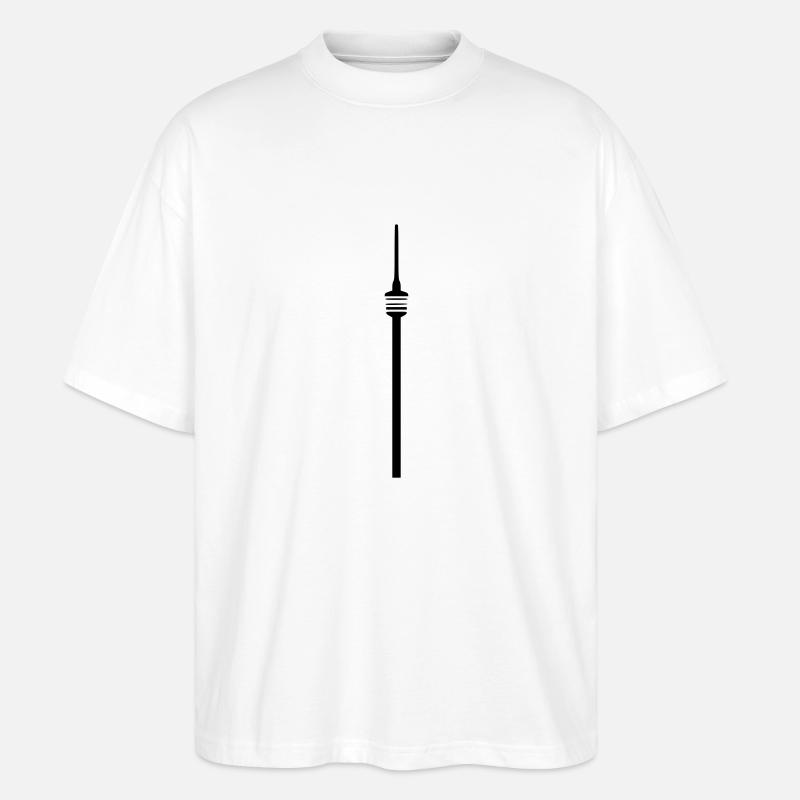 Stuttgart Fernsehturm - Stanley/Stella Oversized Unisex Bio T-Shirt Blaster 2.0 - Weiß
